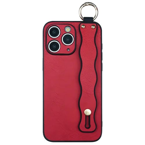 Funda TPU con Soporte Pulsera Ondulada para iPhone 11 Pro Max (Rojo)