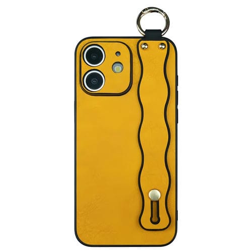 Funda TPU con Soporte para Pulsera Ondulada iPhone 11 (Amarilla)
