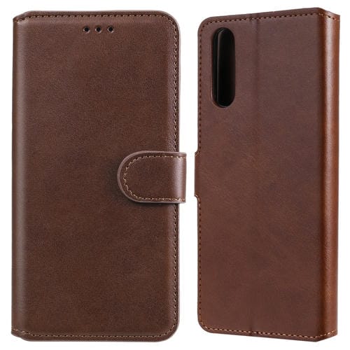 Para Sony Xperia 10 II Classic Calf Texture PU + TPU Funda de cuero con tapa horizontal, con soporte, ranuras para tarjetas y billetera (marrón)