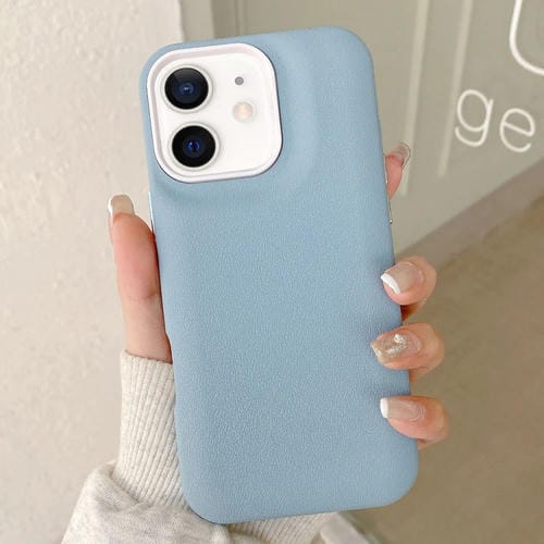 Funda de Cuero para iPhone 11 con Textura (Azul Cielo)