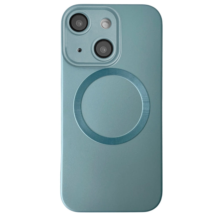 Funda para Teléfono TPU Magsafe iPhone 15 Plus Textura Cd Pintura Metalizada (Azul Sierra)