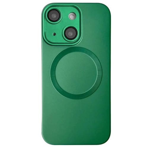 Funda para Teléfono TPU Magsafe iPhone 15 Plus Textura Cd Pintura Metalizada (Verde)