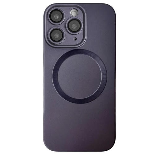 Funda para Teléfono TPU Magsafe iPhone 11 Pro Max Textura Cd Pintura Metalizada (Gris)