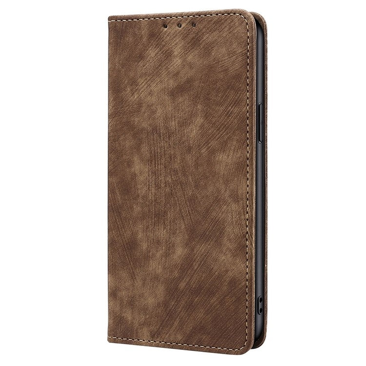 Funda de Cuero Magnética Antirrobo Rfid para Fujitsu Arrows We2 (Marrón)