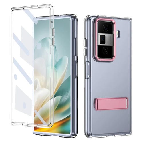 Funda hĂbrida TPU y PC con soporte para hielo para Honor Magic Vs3 (Rosa)