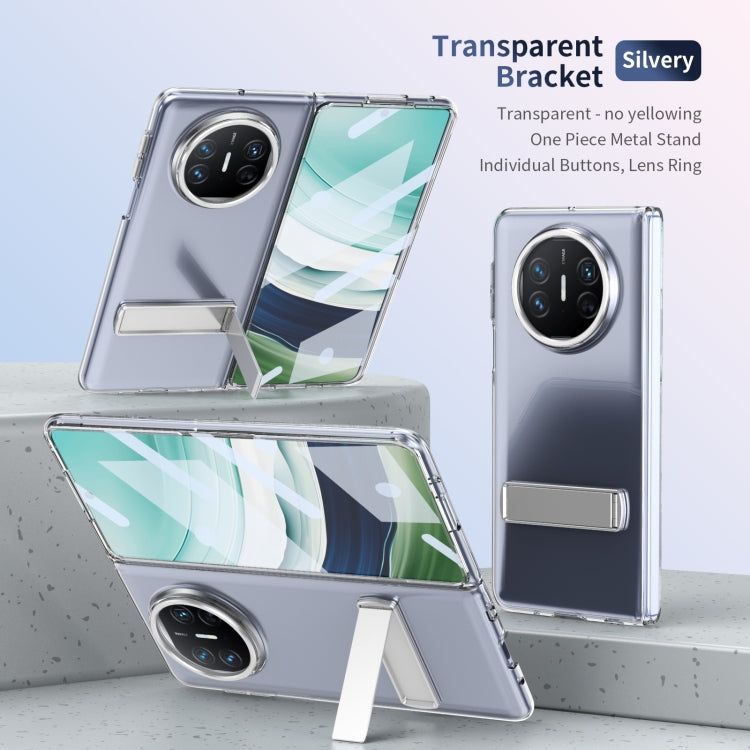 Funda híbrida TPU y PC con soporte frío para Huawei Mate X5 (Plateada)
