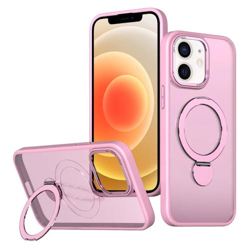 Funda para Teléfono Wing Series Gen2 con Soporte de Anillo de Metal Magsafe para iPhone 12 (Rosa)