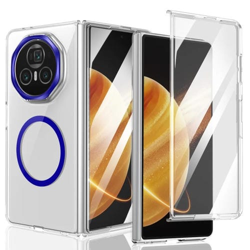Funda para Teléfono Honor Magic V3 Lce con Protección Magsafe Transparente y Funda Plegable (Azul Real)