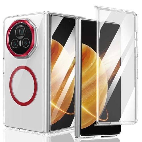 Funda para Teléfono Honor Magic V3 Ice Series con Protección Magsafe Transparente Plegable (Roja)