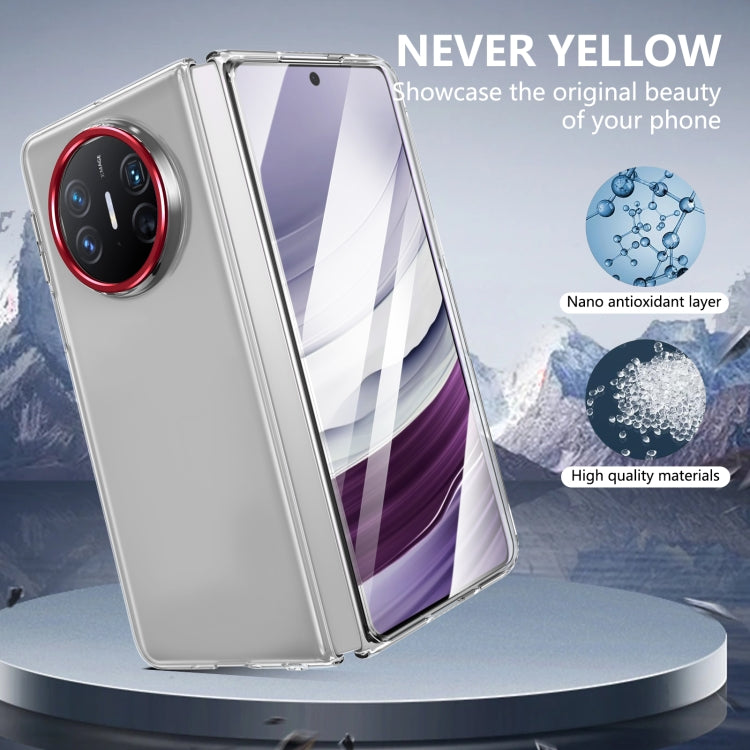 Funda de PC Transparente integrada para Huawei Mate X3 Serie Plegable Lce (Roja)