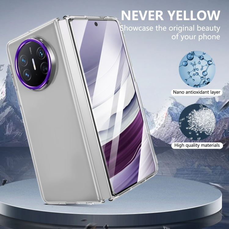 Funda de PC Transparente Integrada para Huawei Mate X3 Serie Plegable Lce (Morado)