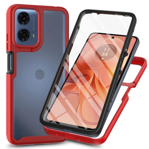 Funda para Motorola Moto G35 PC + TPU con PelĂcula Pet Starry Sky (Rojo)