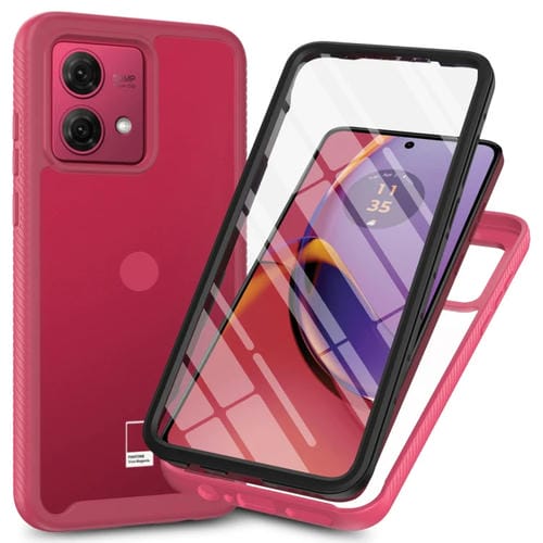 Funda para Motorola Moto G84 de PC + TPU con PelĂcula Pet (Rosa) Starry Sky Solid Color Series