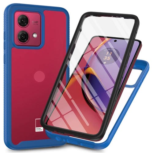 Funda para Motorola Moto G84 PC + TPU con PelĂcula Pet (Azul Real)