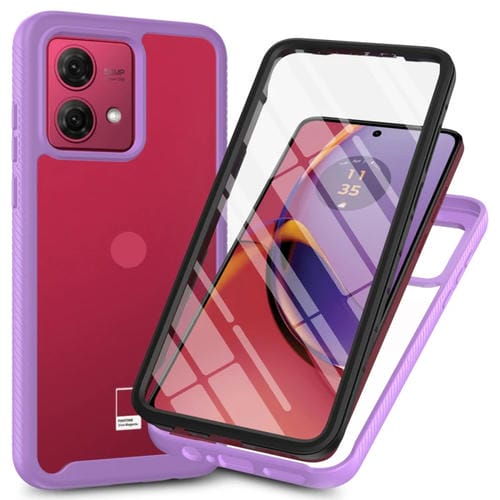 Funda para Motorola Moto G84 de PC + TPU con PelĂcula Pet (Morado) Starry Sky Solid Color Series