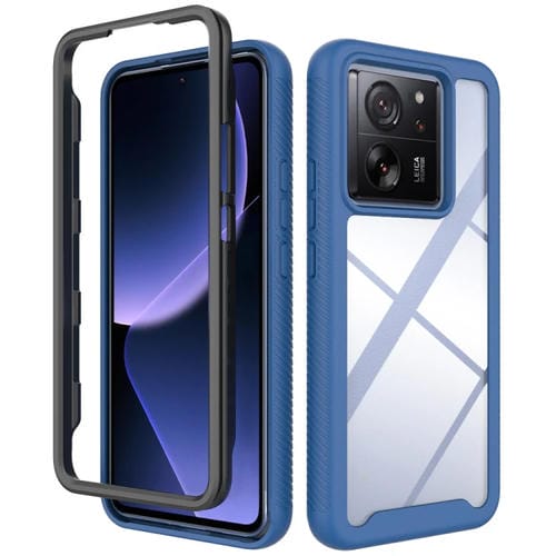 Funda para Teléfono Xiaomi 13T/13T Pro Starry Sky de Color Sólido a Prueba de Golpes de TPU Transparente para PC (Azul Oscuro)