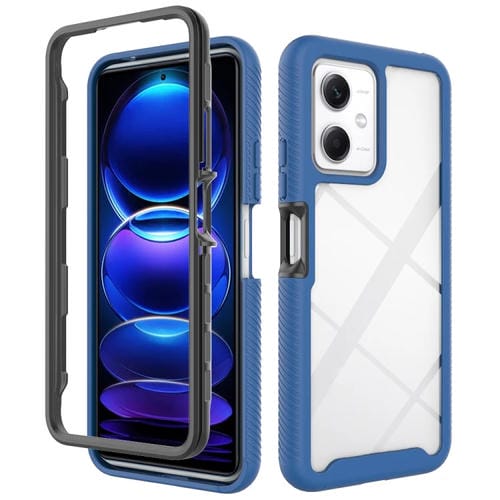 Funda para Teléfono Xiaomi Poco X5 Starry Sky de Color Sólido a Prueba de Golpes de TPU Transparente para PC (Azul Oscuro)