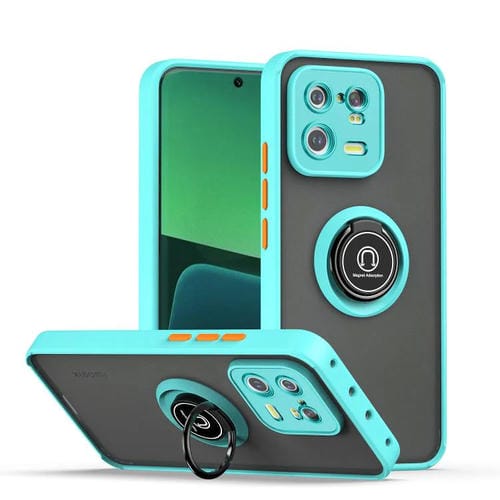Funda de TPU + PC con anillo para Xiaomi 13 Pro Q Shadow 1 Series (azul cielo)