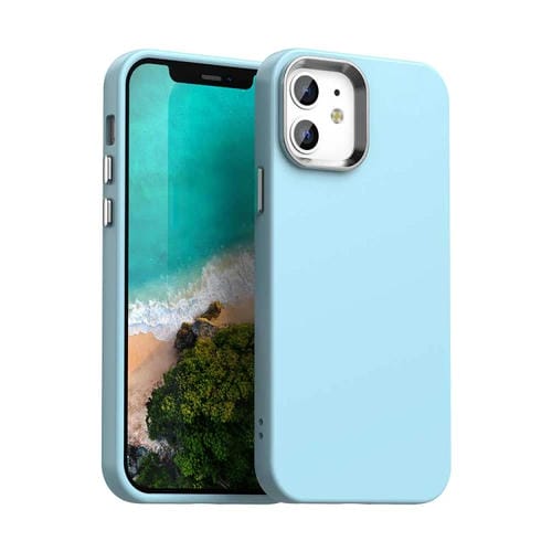 Funda para Teléfono iPhone 12 Serie Colorida a Prueba de Golpes (Azul)