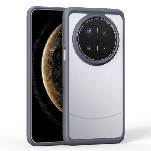 Funda hĂbrida TPU y Policarbonato con Tacto de Piel para Huawei Mate 70 Pro/70 Pro+ (Gris)