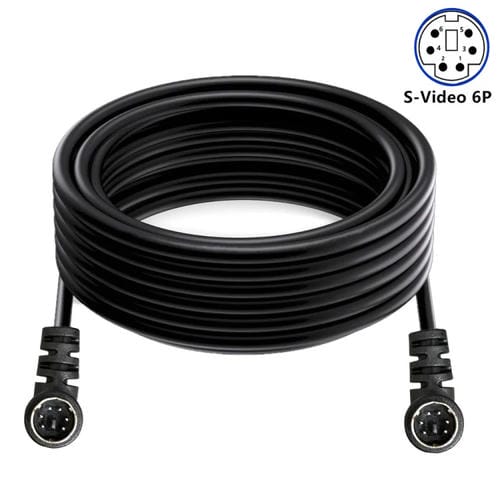 Cable de Extensión Mini Din 6 Pines Núcleo 0,5 m Codo Macho a Macho