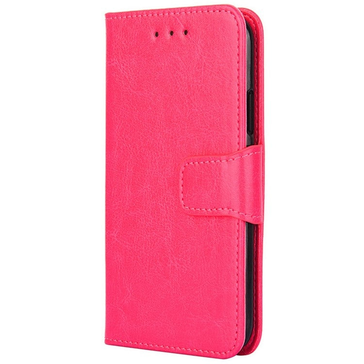 Funda de Cuero con Textura de Cristal para Fujitsu Arrows We2 Plus (Rosa y Rojo)