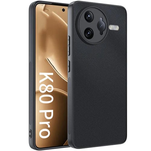 Funda de Piel Sintética Ultrafina para Teléfono Redmi K80 Pro (Negra)