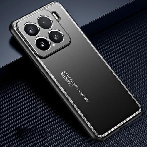 Funda De Metal Esmerilado Para Teléfono Xiaomi 15 (Negra)