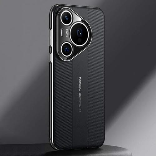 Funda Piel SintĂ©tica Huawei Pura 70 Pro Diseño Ăltima GeneraciĂłn (Negra)