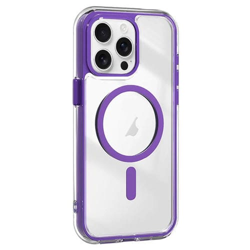 Funda hĂbrida AcrĂlico TPU Airbag a prueba de golpes Magsafe para iPhone 14 Pro (Morada)