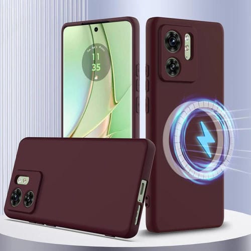 Funda de Silicona a Prueba de Golpes Motorola Edge 40 Magsafe (Ciruela)