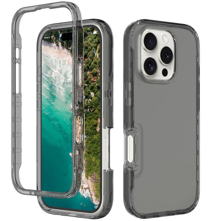 Funda de Teléfono PC + TPU iPhone 16 Pro Max a Prueba de Golpes (Negro)