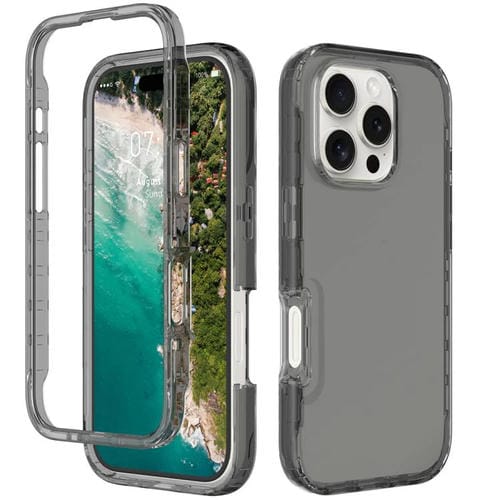 Funda de teléfono PC + TPU iPhone 16 Pro a prueba de golpes (Negro)