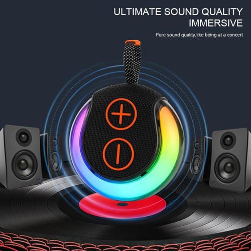 Altavoz Bluetooth portátil Subwoofer Escritorio Luz RGB (Verde)