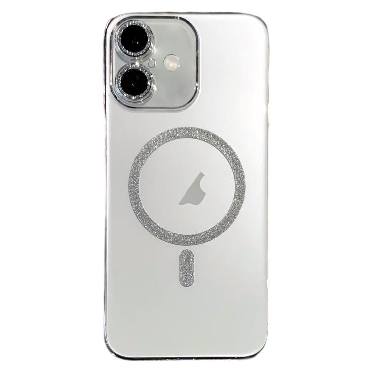 Funda para Teléfono con Anillo Magnético Purpurina Magsafe iPhone 16 (Transparente)