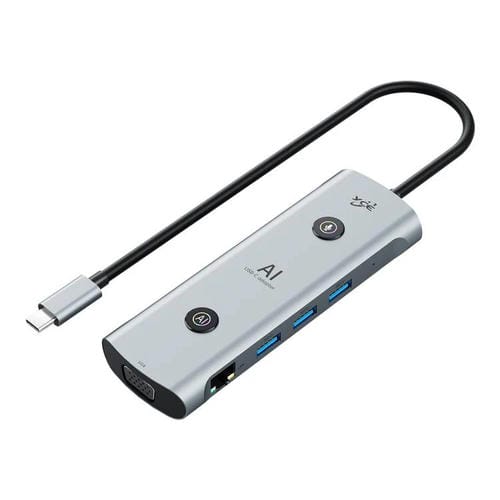 Estación de Acoplamiento Yce V172 12 en 1 con Adaptador USB-C/Tipo-C (Gris)