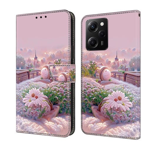Funda de Cuero Pintada a Mano para Redmi Note 12 Pro 5G Global Fresh (Jardín)