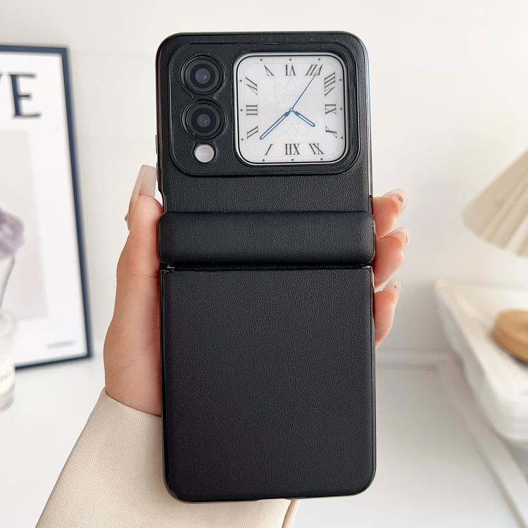 Funda de Cuero Huawei Nova Flip con Textura y Eje Magnético Integrado (Negro)