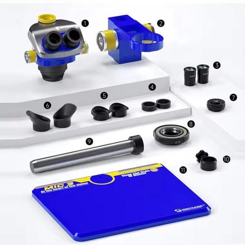 Microscopio Estéreo TrinOcular Mechanic Mic3 7X-50X Ctv 0,45X con Cámara 4K Pro