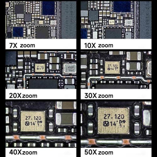Microscopio Estéreo TrinOcular Mechanic Mic3 7X-50X Ctv 0,45X con Cámara 4K Pro