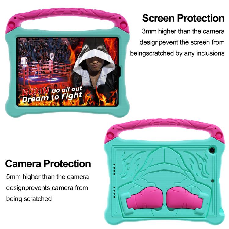 Estuche para Tableta Eva Serie Boxing para iPad 10.5 2017 Air 3 2019 con Soporte (Rosa Menta y Rojo)