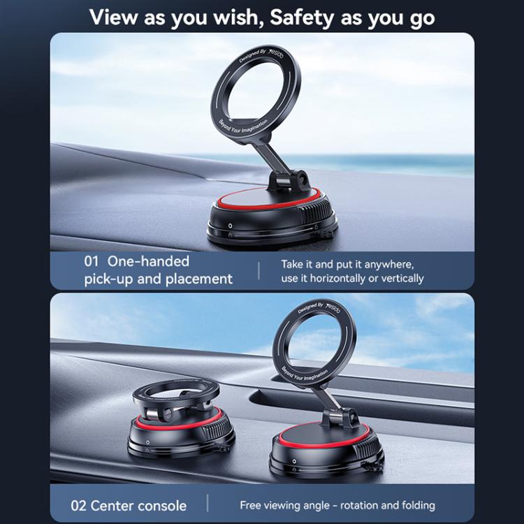 Yesido C219 Soporte Magnético para Teléfono Móvil con Ventosa para Coche Magsafe (Negro)