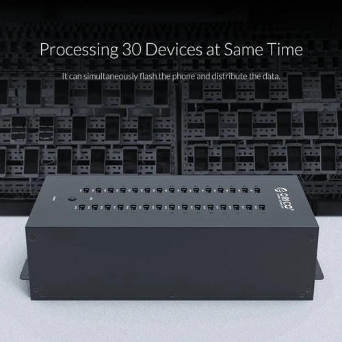 Concentrador USB 2.0 Orico Ih30P 30 Puertos Grado Industrial Enchufe Australiano (Negro)