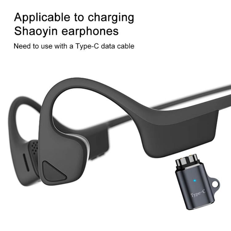 Adaptador de carga magnético Tipo C para serie Shokz curva hacia arriba y hacia abajo