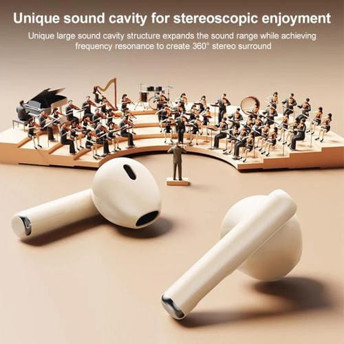 Auriculares inalámbricos Lenovo Tc3301 Bluetooth 5.3 función manos libres (Blancos)