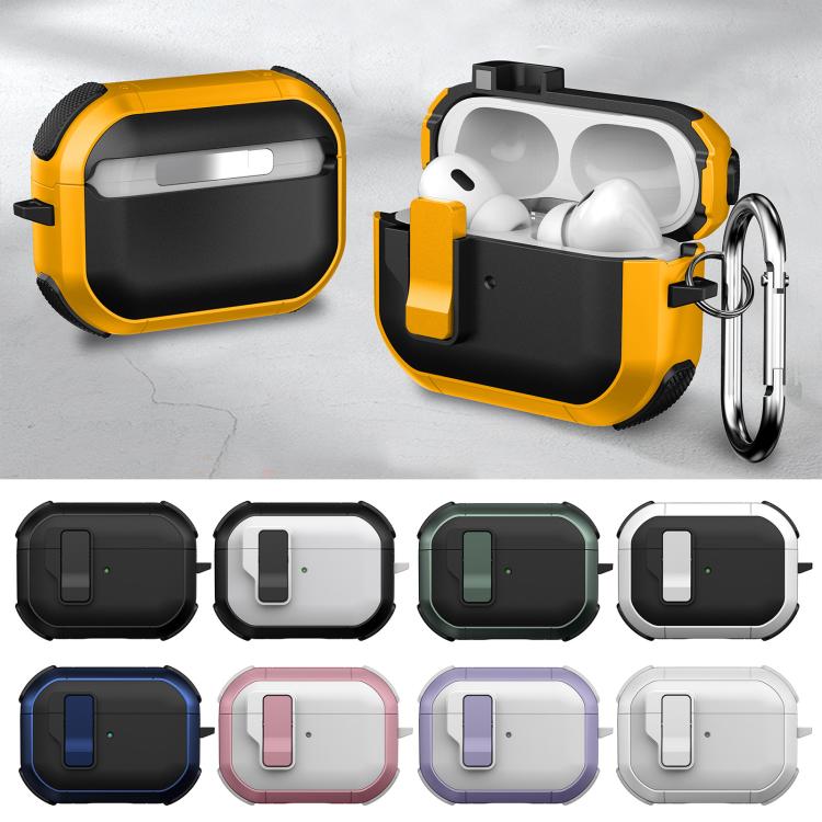 Estuche Para Auriculares Inalámbricos Airpods Pro Starship Con Interruptor Magnético (Negro Y Amarillo)