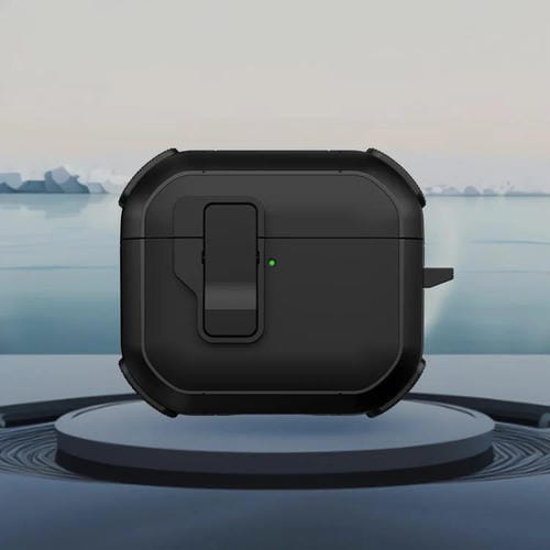 Estuche Para Auriculares Inalámbricos Airpods 4 Starship Con Interruptor Magnético (Negro)