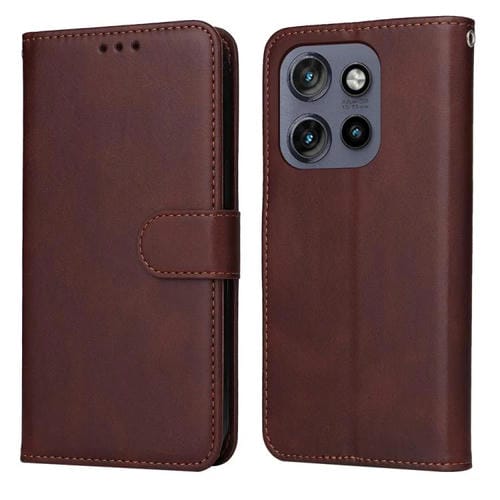 Funda de Piel con Tapa para Motorola Edge 50 Neo Thinkphone 25 (Marrón)