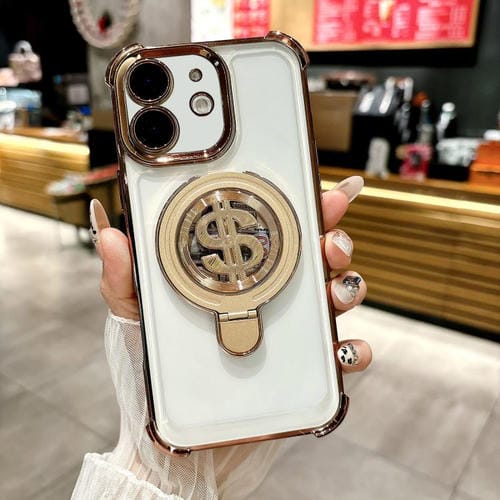 Estuche para Teléfono con Soporte Magsafe para iPhone 11 Space con Película para Lente (Dorado del Desierto)