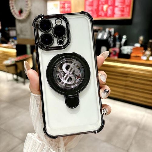 Funda para TelĂ©fono Magsafe iPhone 13 Pro Soporte con PelĂcula para Lente (Negra)